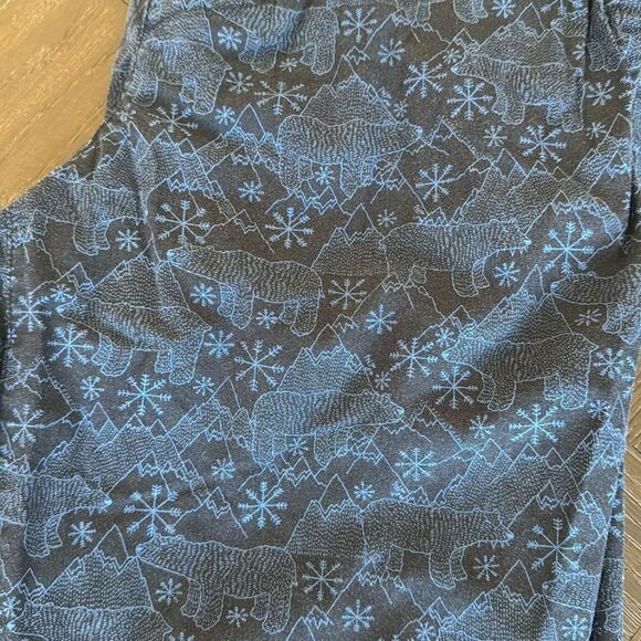 Gap pajama pants, blue, black, holiday, size small, athleisure, cotton, gift - Picture 2 of 5
